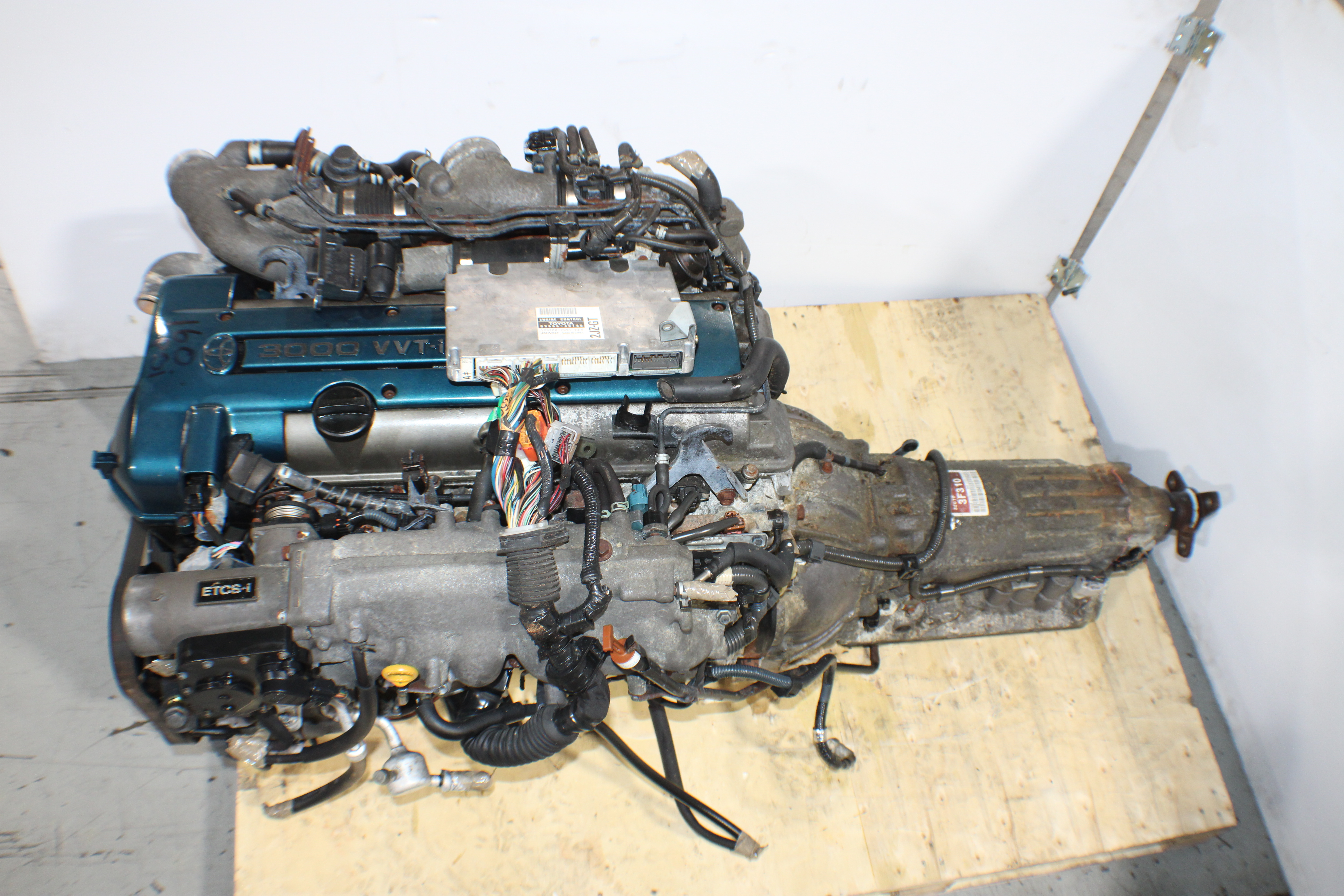JDM TOYOTA 2JZGTE VVTi TWIN TURBO ENGINE ARISTO SUPRA 2JZ MOTOR TRANS WIRING ECU MAF