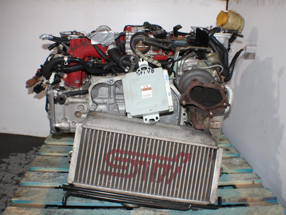 JDM 2004 2005 SUBARU IMPREZA WRX STI V8 ENGINE TWIN SCROLL TURBO 2.0L JDM EJ207 MOTOR ECU INTER COOLER