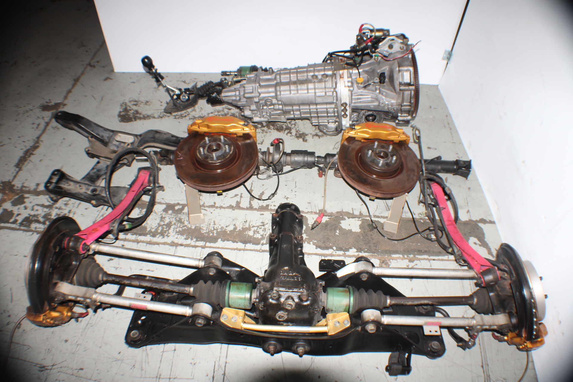 JDM 2003-2008 SUBARU FORESTER SG9 STI 6 SPEED TRANS BREMBO R180 REAR DIFF CLUTCH KIT DRIVE SHAFT